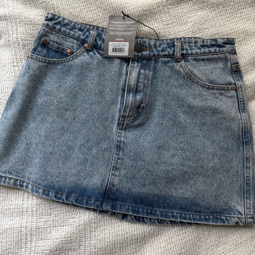 NWT Billy Bones Club Denim Mini Skirt - Picture 4 of 4